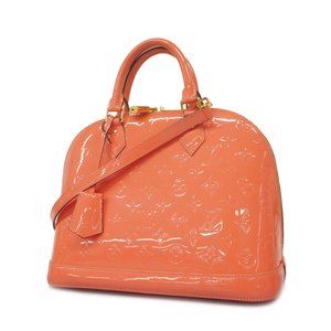 Auth Louis Vuitton Monogram Vernis 2way bag Alma PM M90256 Women's Handbag,Sh...